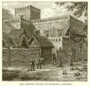 Palais du roi Koffee à Coomassie, Ashantee - English School