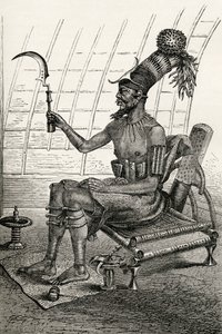 Le roi Munza en tenue de cérémonie, de 