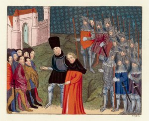 Le roi Richard II conduit à Londres - English School