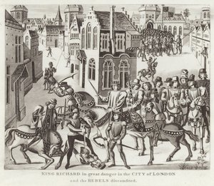 Le roi Richard en grand danger dans la ville de Londres et les rebelles défaits - English School