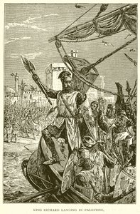 Le roi Richard débarquant en Palestine - English School