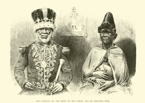Roi William, ou roi Denis du Gabon, et sa principale épouse - English School