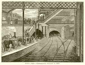 Station de métro Kings Cross en 1868