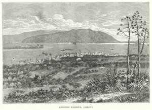 Port de Kingston, Jamaïque (gravure) - English School