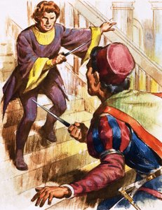 Combat au couteau dans les escaliers - English School