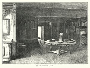 Salle de séjour de Knox (gravure) - English School