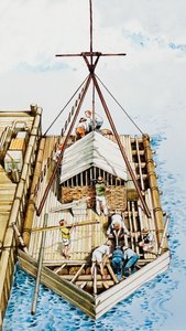 Construction du Kon-Tiki en bois de balsa