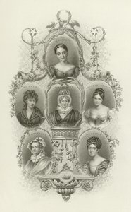 L E Landon, Mme Opie, Hannah More, Lady Blessington, M R Mitford, Mme Norton - English School