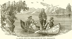 La Salle et ses compagnons sur le Mississippi