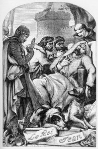 La Vie et la Mort du roi Jean (Jean sans Terre) - Illustration dans "Œuvres complètes de William Shakespeare" 1866 - Les illustrations et la forme générale de cette édition sont empruntées au Shakespeare illustré de Cassell, publié à Londres - English School