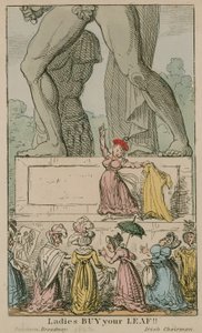 Mesdames, achetez votre feuille ! Statue d