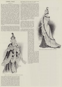 Page des dames, robe (lithographie) - English School