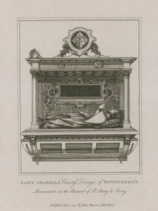Monument de Lady Arabella, Comtesse Douairière de Nottingham dans la Chapelle de St Mary le Savoy