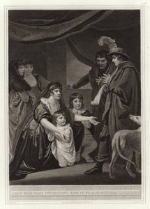 Lady Elizabeth Gray suppliant Édouard IV de protéger ses enfants - English School