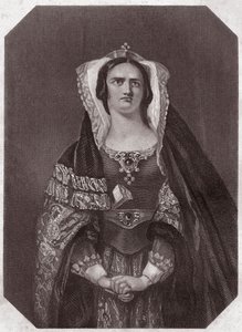 Lady Macbeth (Macbeth) dans - « Galerie des femmes de Shakespeare, collection de quarante-cinq portraits sérieux par les premiers artistes de Londres, enrichie de notices critiques et littéraires » vers 1838 - de « Galerie des femmes de Shakespeare » - English School