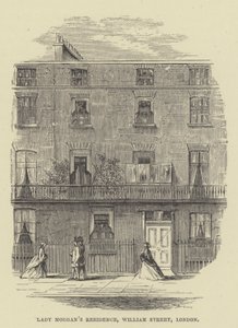 La résidence de Lady Morgan, William Street, Londres - English School