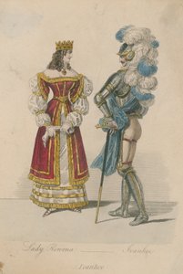 Lady Rowena et Ivanhoe - English School