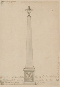 Lampe près de Bedford House, Londres, démontée en 1799 - English School