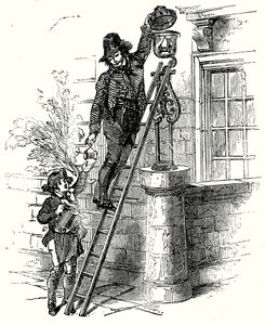 Allumeur de réverbères (gravure) - English School