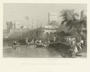 Lieu de débarquement dans un petit port à Rhodes, 1837