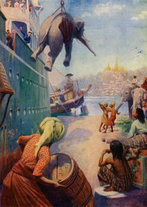 Débarquement des éléphants en Birmanie - English School
