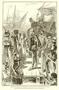 Débarquement de Richard Chancellor à Holmogory, en mer Blanche, 1553 - English School
