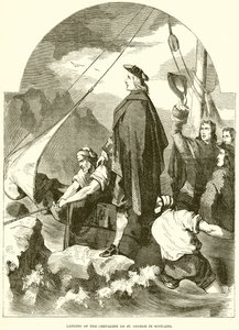 Débarquement du chevalier de St. George en Écosse - English School