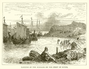 Débarquement des Normands sur la côte de Sicile - English School