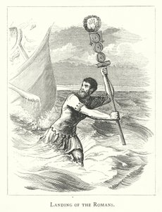 Débarquement des Romains (gravure) - English School
