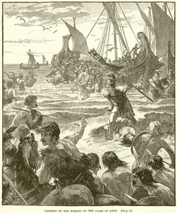 Débarquement des Romains sur la côte du Kent - English School