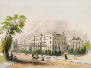 Lansdown Place, Cheltenham, gravé par lithographie par M.D. Eichbaum, vers 1845