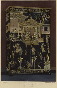 Grande armoire en laque chinoise - English School