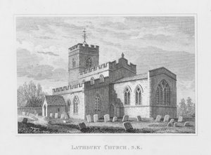 Église de Lathbury, sud-est (gravure)
