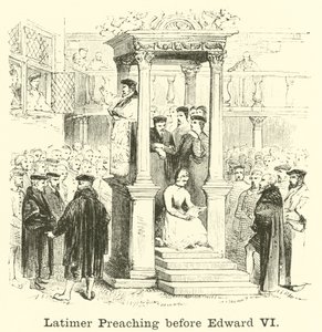 Latimer prêchant devant Édouard VI - English School