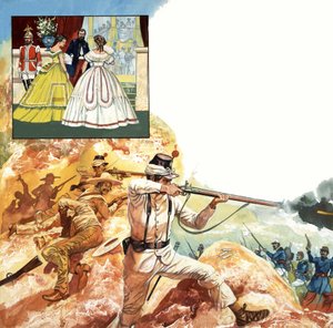 Scène de bataille latino-américaine