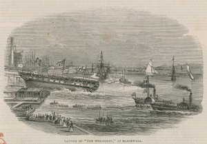 Lancement du Wellesley à Blackwall - English School