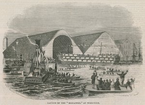 Lancement du Boscawen à Woolwich - English School