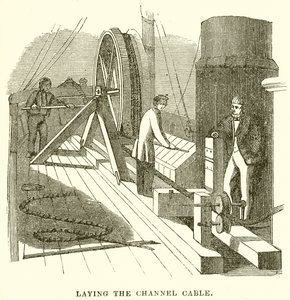 Pose du câble de la Manche - English School