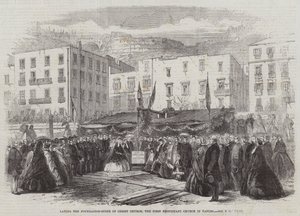 Pose de la première pierre de l