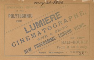 Prospectus publicitaire pour le Cinématographe Lumière