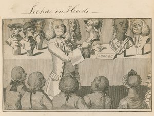 Conférence sur les têtes, à la Long Room, en face de Sadlers Wells, le 20 juin 1765 - English School