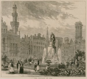 Leicester Square, Londres, en 1874 - English School