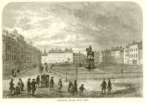 Leicester Square, vers 1750 - English School