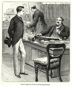 Leonard engagé à remplir le poste de son père décédé (gravure) - English School