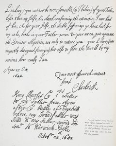 Lettre de Charles II à Montague, comte de Lindsey, 27 octobre 1642