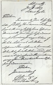Lettre de Guillaume IV à Lady Nelson, 1827, publiée dans 
