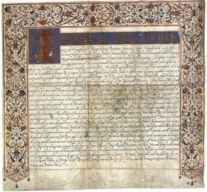 Lettre au sultan Osman Han du roi Jacques VI et I - English School