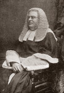 Lewis William Cave 1832-1897. Juge britannique. De The Strand Magazine, publié en 1896 - English School