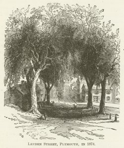 Rue Leyden, Plymouth, en 1874 - English School