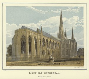 Cathédrale de Lichfield, vue nord-est - English School